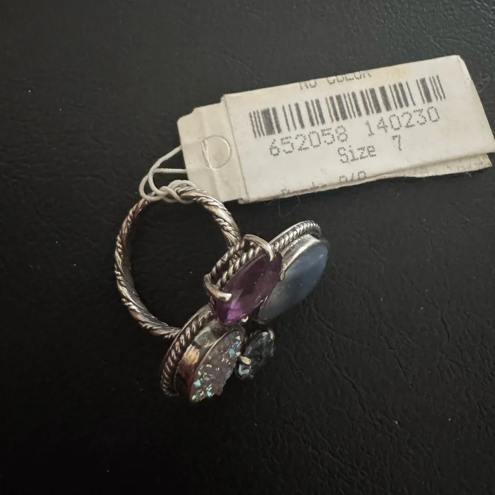 Lori Bonn Sterling Silver Multi-stone Ring